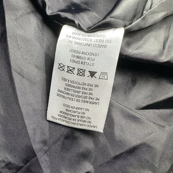 Dominos Gear Jacket Mens Size Large Black Rain Jacket Windbreaker Hooded Zip - Picture 7 of 14